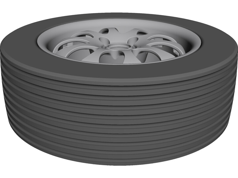 Tyre and Rim 3D Model