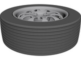 Tyre and Rim 3D Model preview