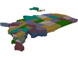 United States Map 3D Model