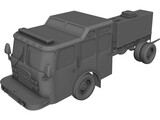 US Fire Truck Chassis 3D Model preview