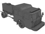 US Fire Truck Chassis 3D Model