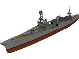 USS Chicago (CA-29) Northampton class Heavy Cruiser 3D Model preview