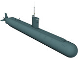 USS Dolphin (AGSS-555) 3D Model