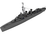 USS Fletcher 3D Model preview