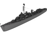 USS Kidd Destroyer 3D Model preview