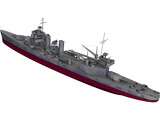 USS Vincennes Military Cruiser 3D Model preview