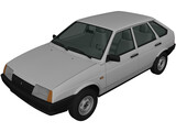 VAZ-2109 Lada (1987) 3D Model preview