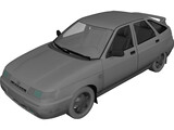 Vaz 2112 Lada 3D Model preview