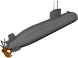 Victoria Class UK Submarine 3D Model preview