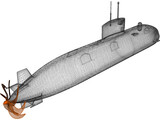 Victoria Class UK Submarine 3D Model