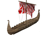 Viking Boat 3D Model preview