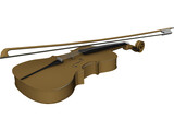 Violin 3D Model preview