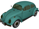 Volkswagen Beetle (1954) 3D Model preview