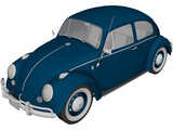 Volkswagen Beetle (1962) 3D Model preview