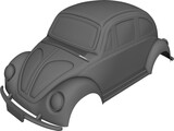 Volkswagen Beetle Body 3D Model preview