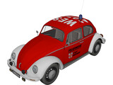 Volkswagen Beetle German Fire 3D Model preview