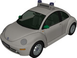 Volkswagen Beetle Police 3D Model preview