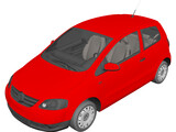 Volkswagen Fox 3-Door (2003) 3D Model preview