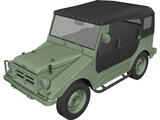 Volkswagen German Military Car 3D Model preview