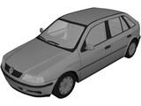 Volkswagen Gol G3 3D Model preview