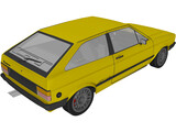 Volkswagen Gol GT (1986) 3D Model