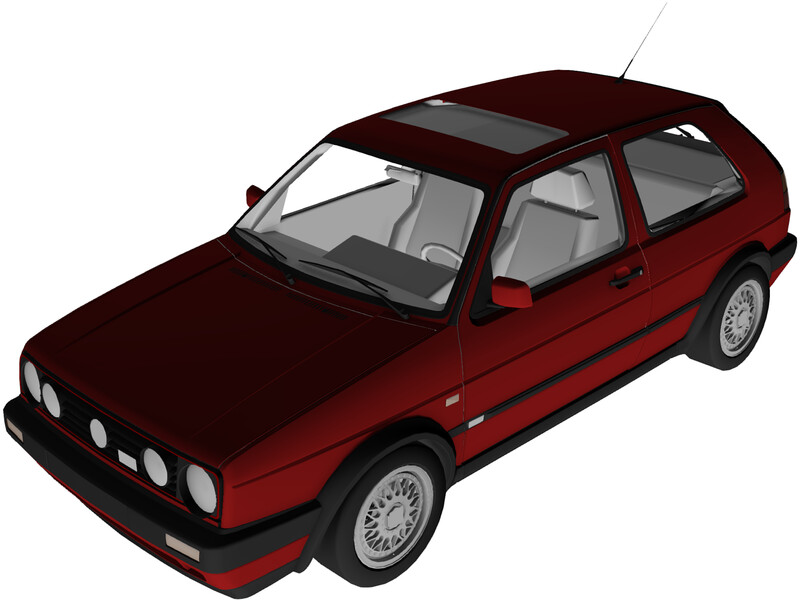 Volkswagen Golf (1992) 3D Model
