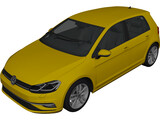 Volkswagen Golf (2017) 3D Model preview