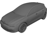 Volkswagen Golf 8 (2020) 3D Model preview