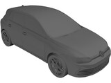 Volkswagen Golf 8 (2020) 3D Model