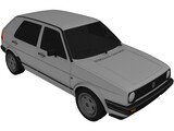 Volkswagen Golf GL (1990) 3D Model