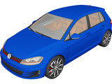 Volkswagen Golf GTI VII (2014) 3D Model preview