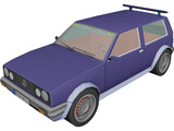 Volkswagen Golf II [Tuned] (1986) 3D Model preview