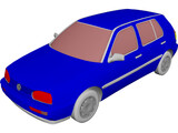 Volkswagen Golf III 3D Model preview
