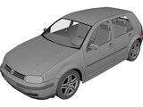 Volkswagen Golf IV (5 doors) 3D Model preview