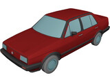 Volkswagen Jetta (1987) [+Interior] 3D Model preview