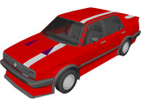 Volkswagen Jetta GTI (1987) 3D Model preview