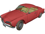 Volkswagen Karmann Ghia (1968) 3D Model preview