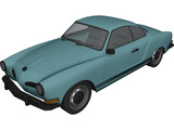 Volkswagen Karmann Ghia (1970) 3D Model preview