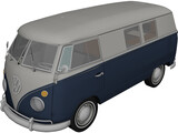 Volkswagen Kombi (1967) 3D Model preview