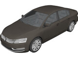 Volkswagen Passat (2011) 3D Model preview