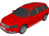 Volkswagen Passat B7 Variant (2012) 3D Model preview