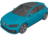 Volkswagen Polo R-line DSG (2018) 3D Model preview