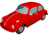 Volkswagen Super Beetle 3D Model preview