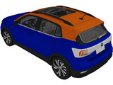 Volkswagen T-Cross (2019) 3D Model