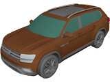 Volkswagen Teramont (2017) 3D Model preview
