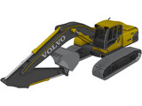 Volvo EC250 Excavator 3D Model preview