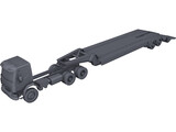 Volvo Lowbed Truck 3D Model preview