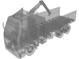Volvo Truck 6X4 Crane 3D Model