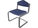 Waiting Room Chair 3D Model preview