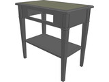 Walnut Nightstand 3D Model preview
